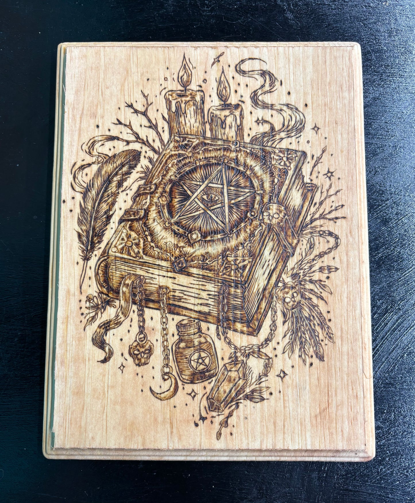 Magic Spell Book - Wood Art