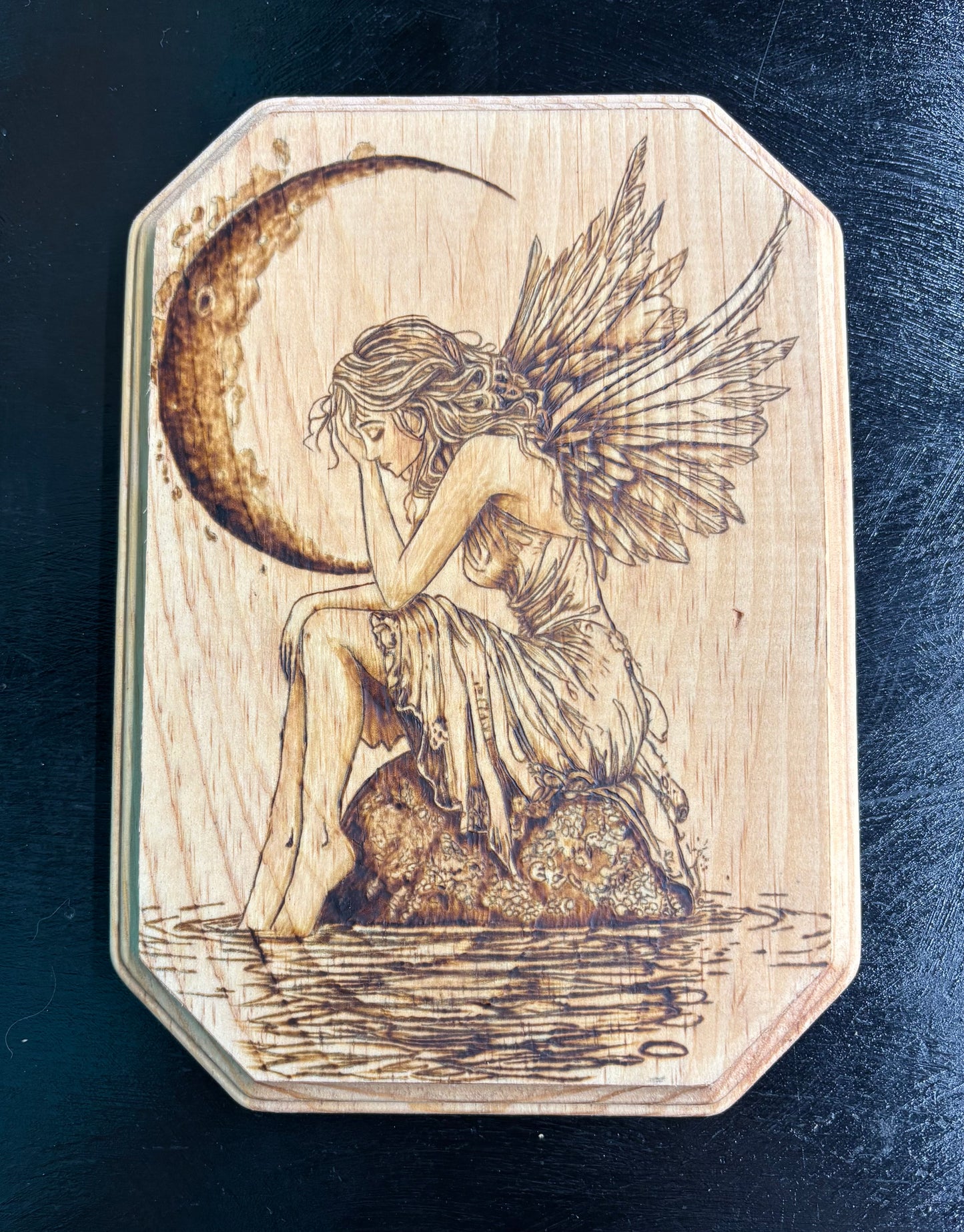Fairy Moon - Wood Art
