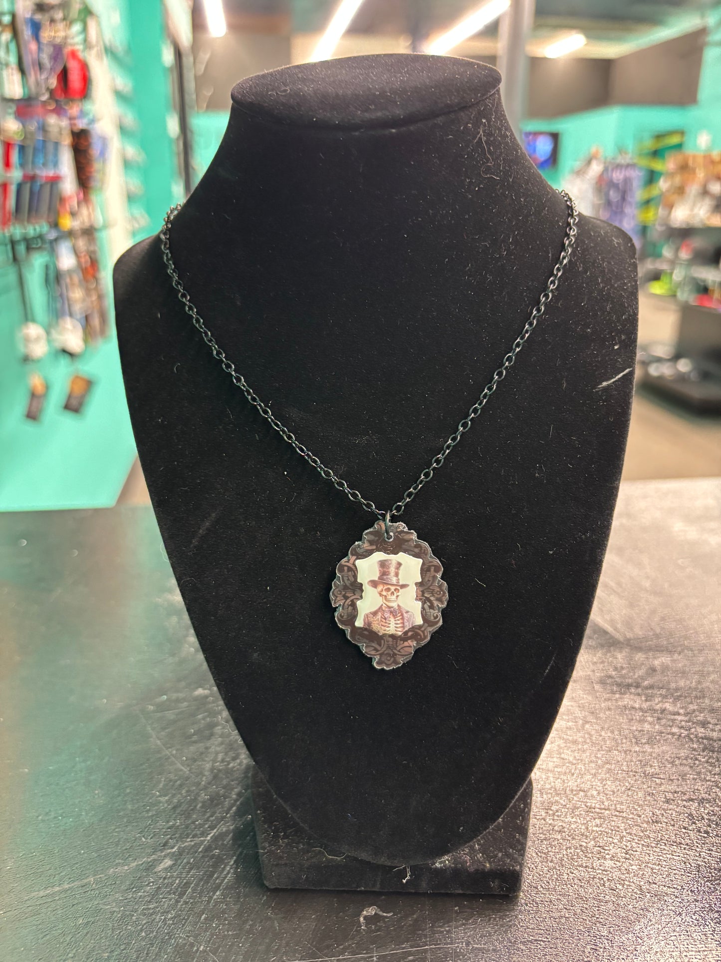 Old Fashioned Skeleton Portrait - Necklace
