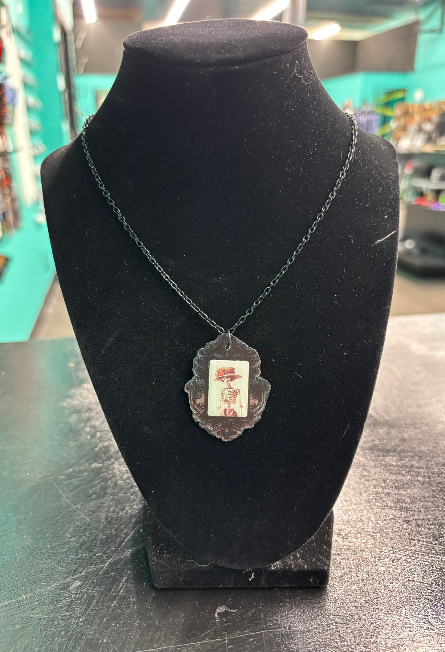 Old Fashioned Skeleton Portrait - Necklace