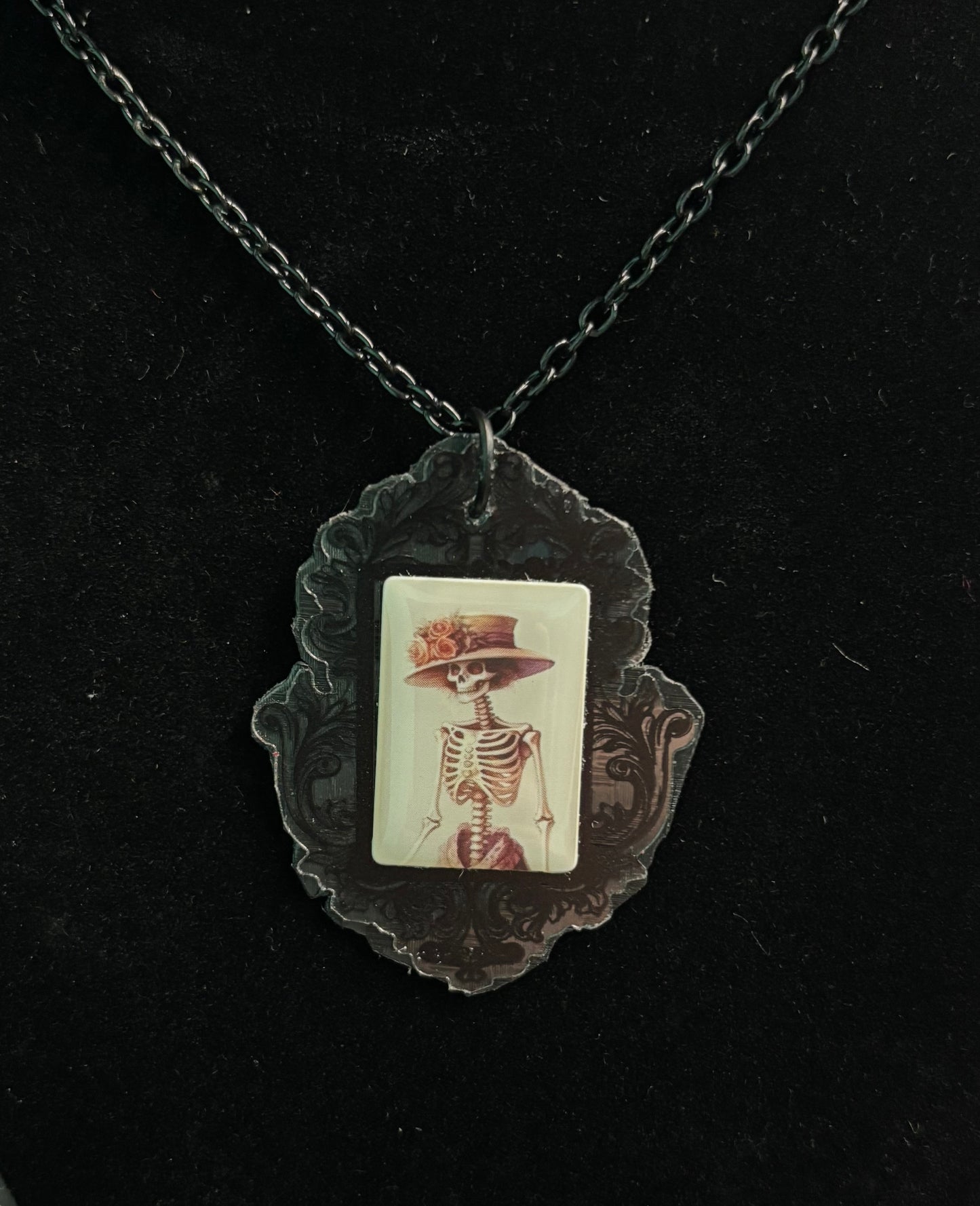 Old Fashioned Skeleton Portrait - Necklace
