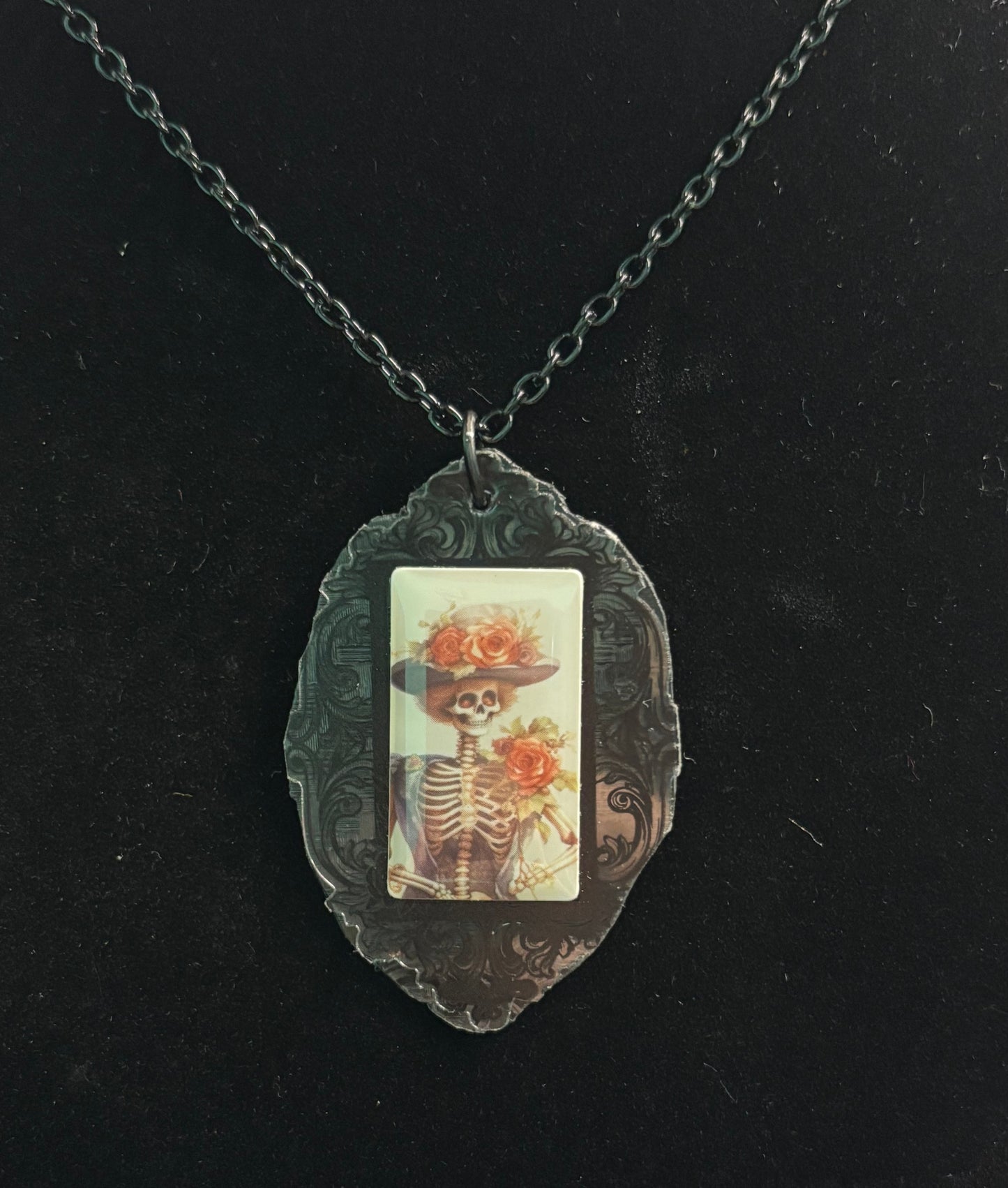 Old Fashioned Skeleton Portrait - Necklace