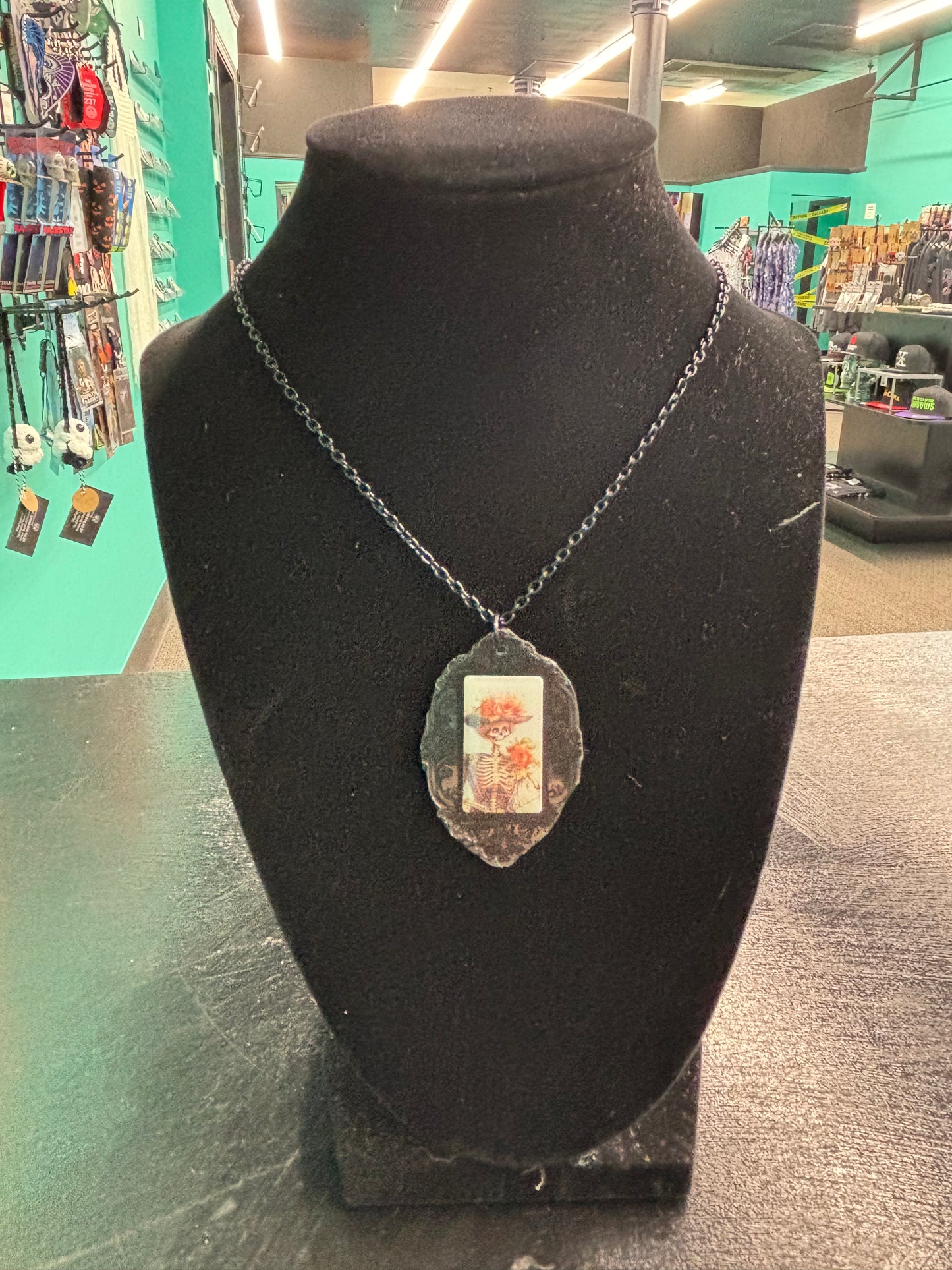 Old Fashioned Skeleton Portrait - Necklace
