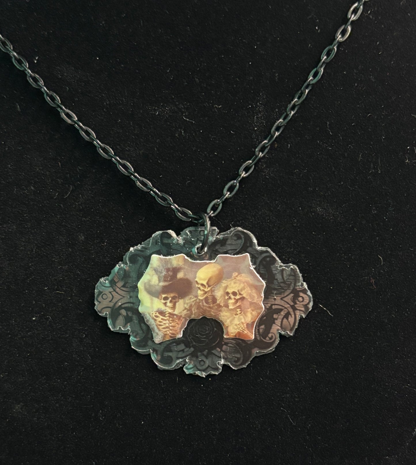 Old Fashioned Skeleton Portrait - Necklace