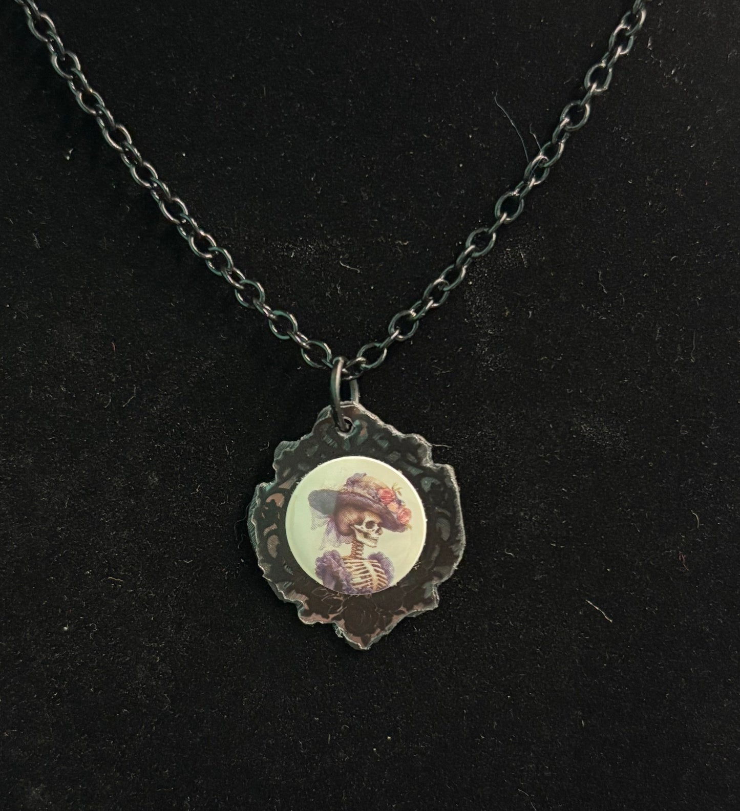 Old Fashioned Skeleton Portrait - Necklace