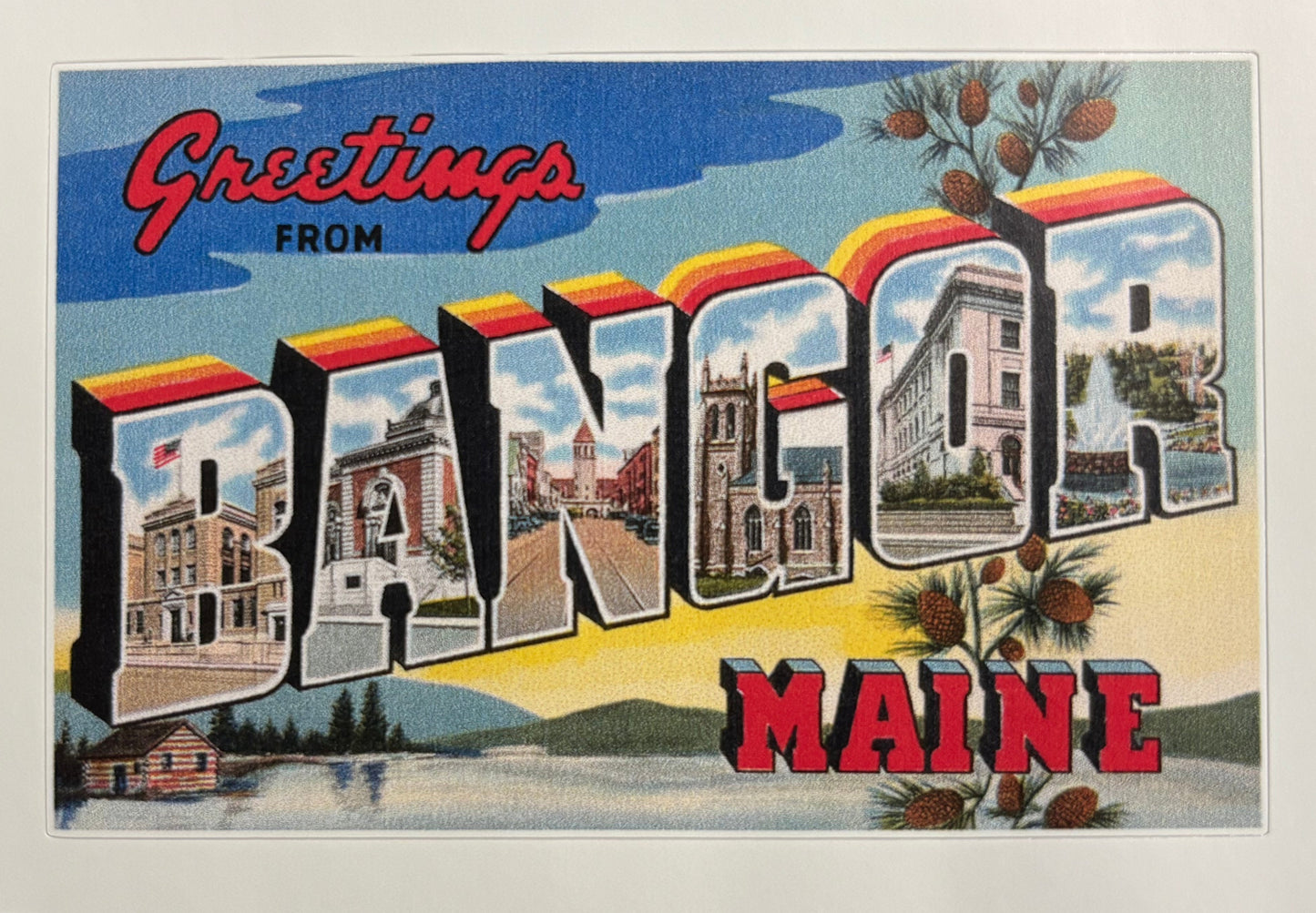 Greetings From Bangor Mural - Sticker