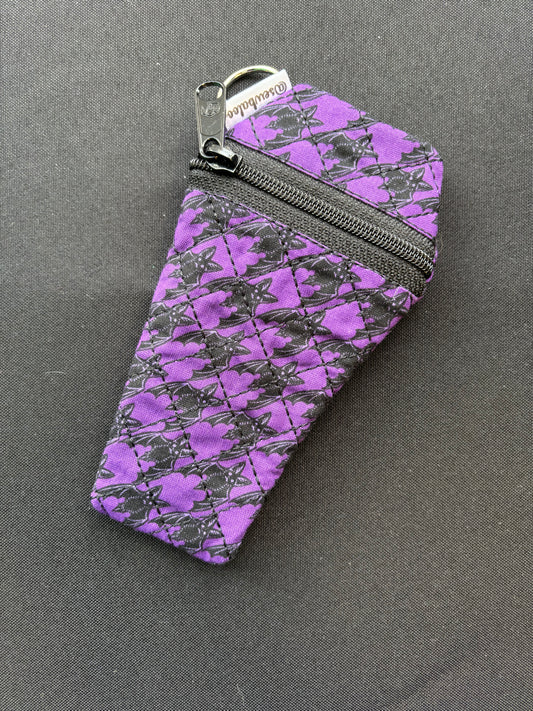 Purple Bats Print - Coffin Pouch