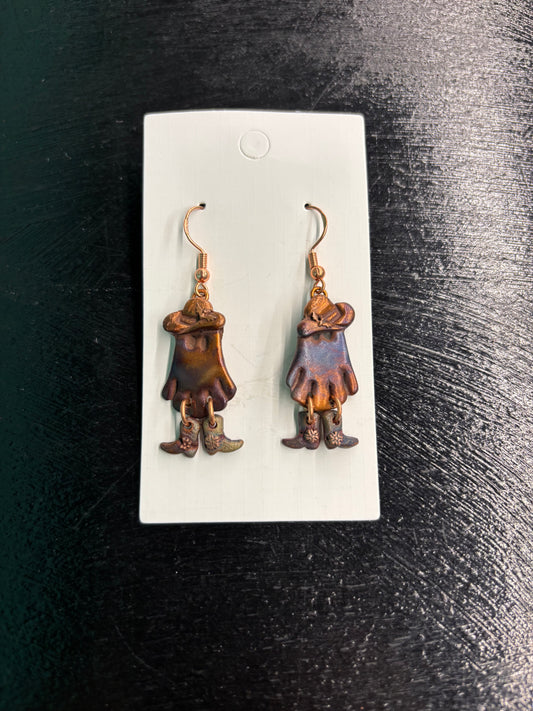 Copper Cowboy Ghost - Earrings