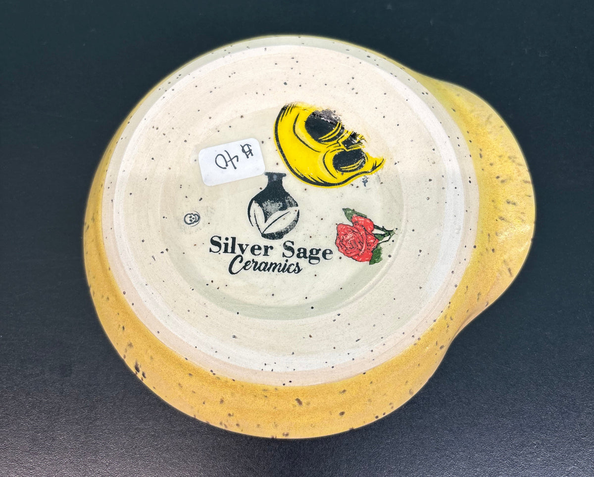 Ceramic Yellow Skull Pattern - Spoon Rest