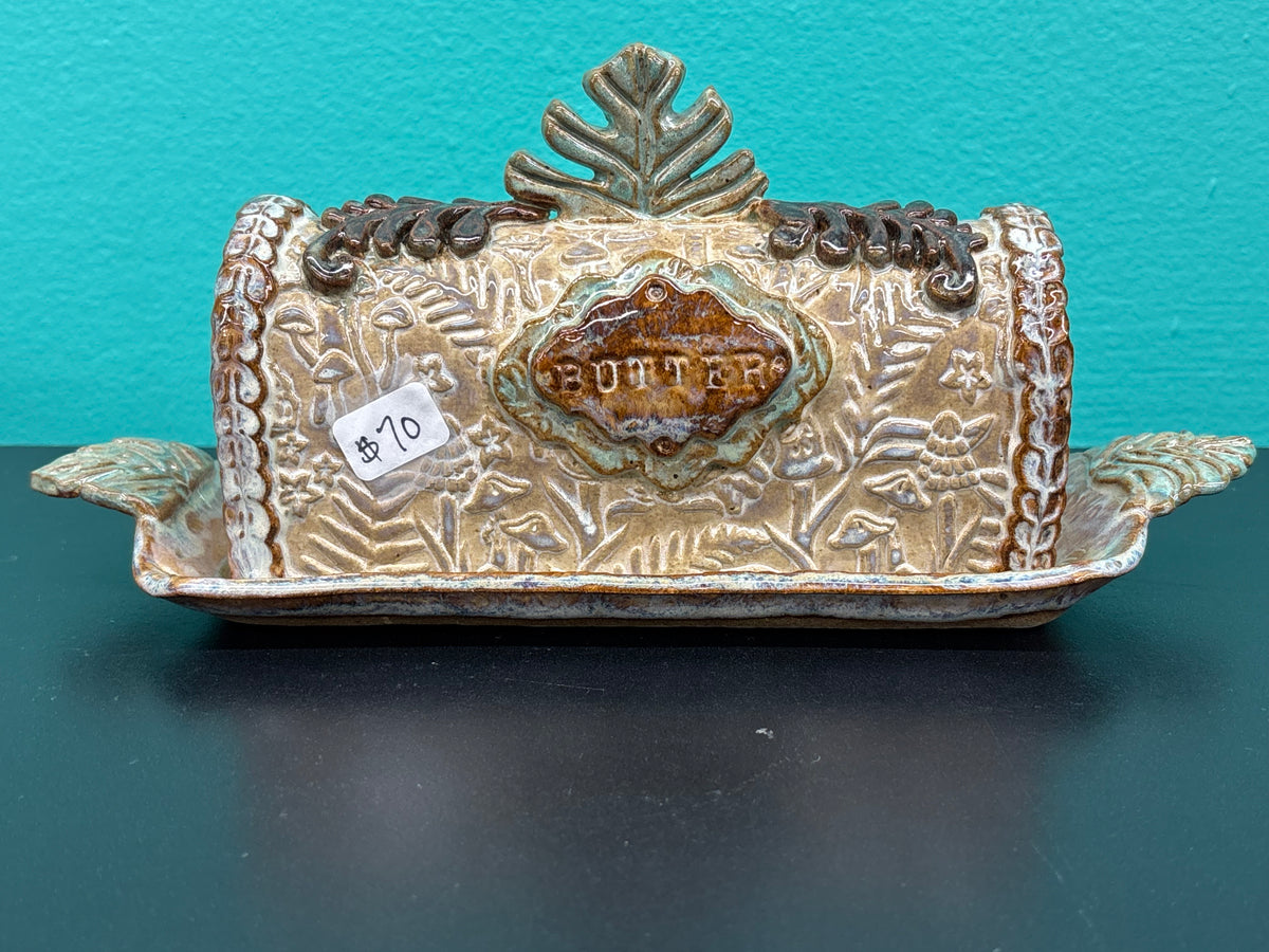 Ceramic Palm - Butter Dish