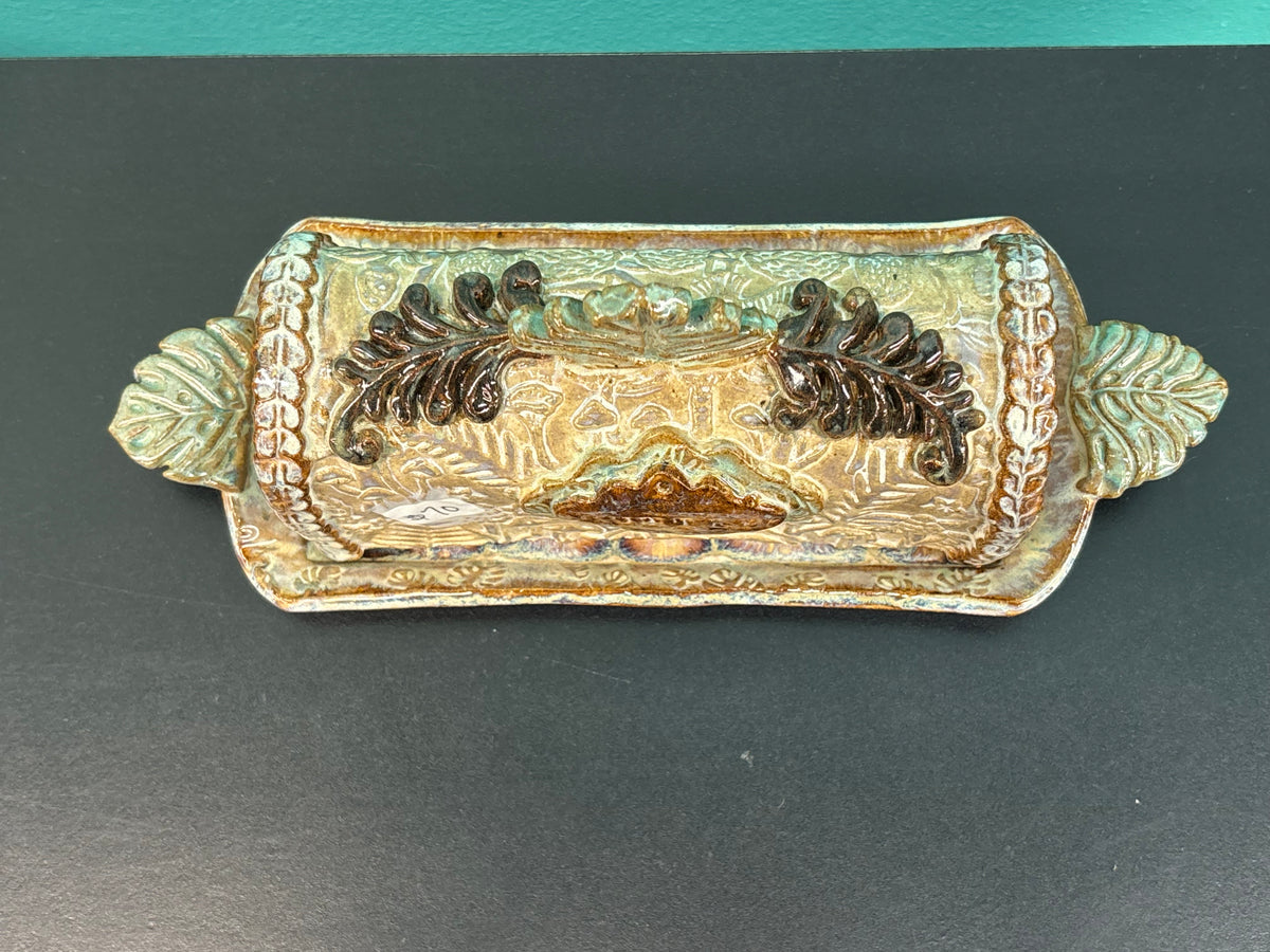 Ceramic Palm - Butter Dish
