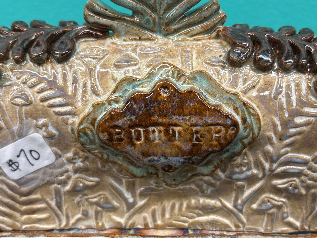 Ceramic Palm - Butter Dish