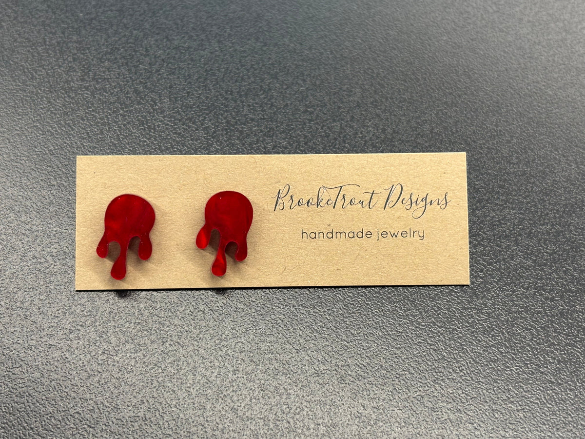 Blood Drip Stud - Earrings
