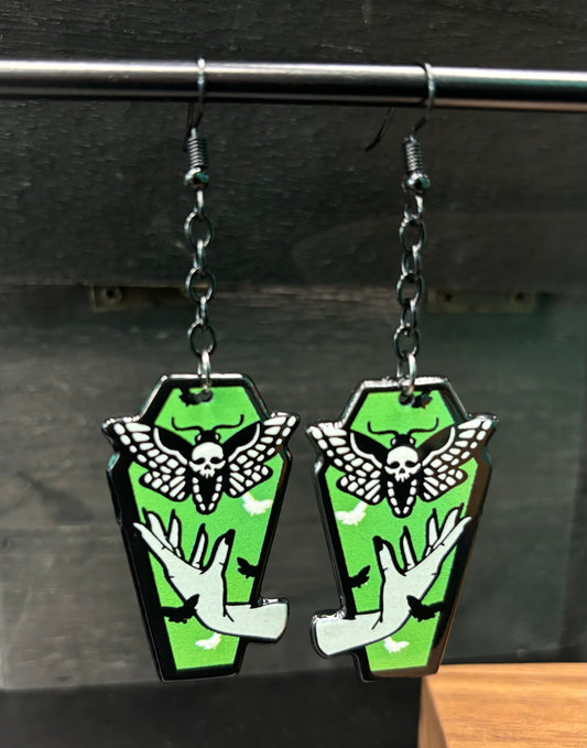 Moth Coffin - Earrings