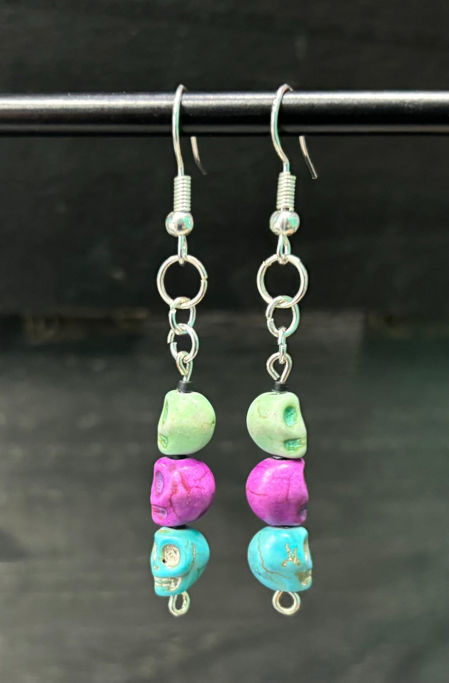 Rainbow Skulls - Earrings