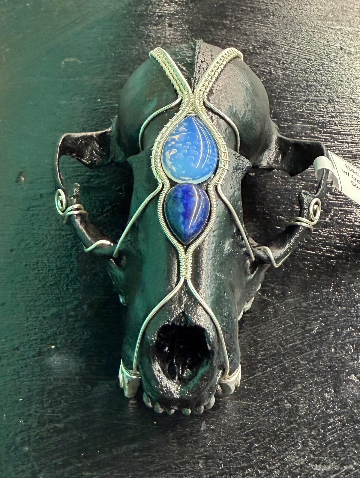 Wire Wrapped Raccoon Skull - Silver