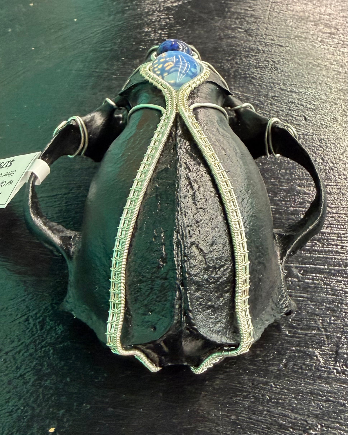 Wire Wrapped Raccoon Skull - Silver