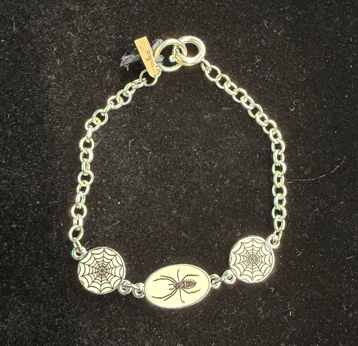 Black Spider and Web - Bracelet