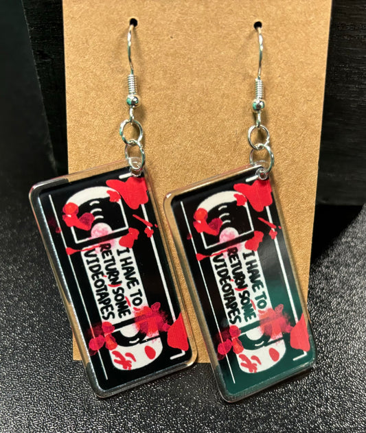 Video Tapes to Return - Earrings