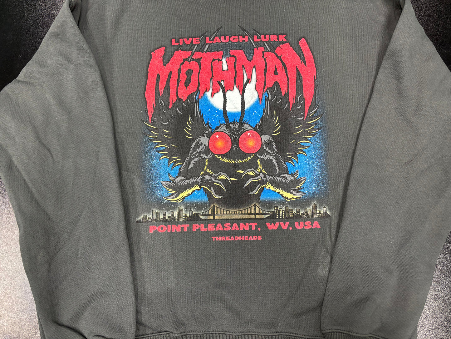 Mothman Live, Laugh, Lurk - Hoodie