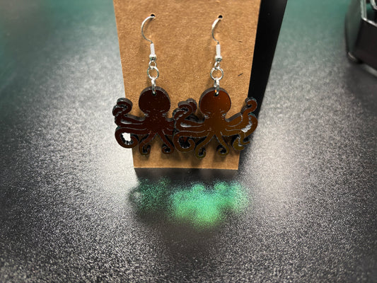 Metallic Octopus - Earrings