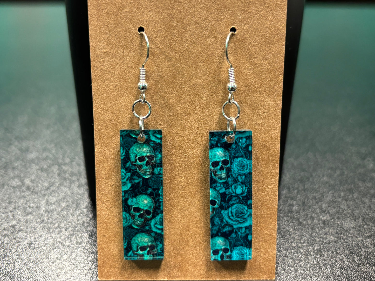 Skulls and Roses Bar - Earrings