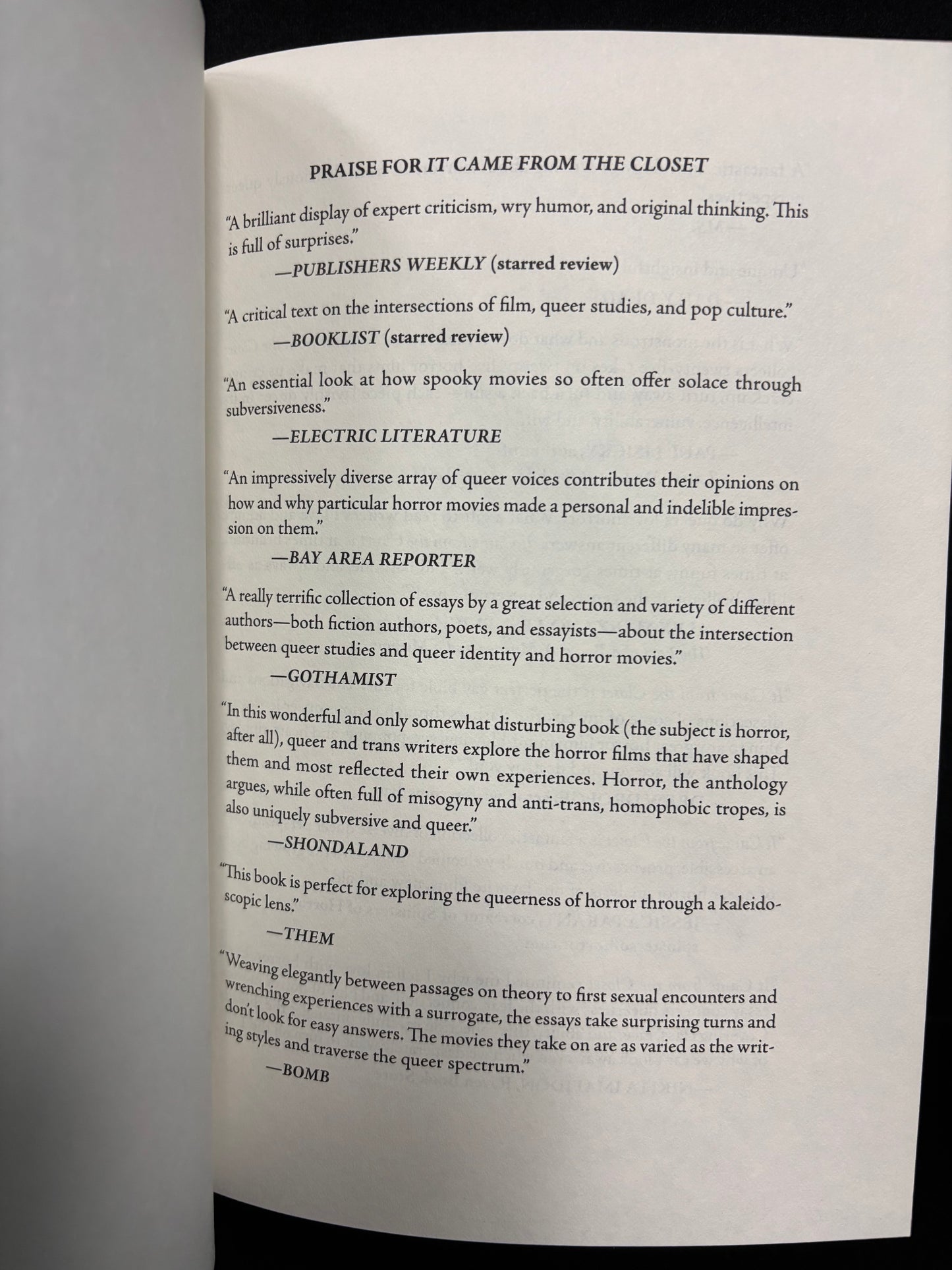 It Came From The Closet - New Book