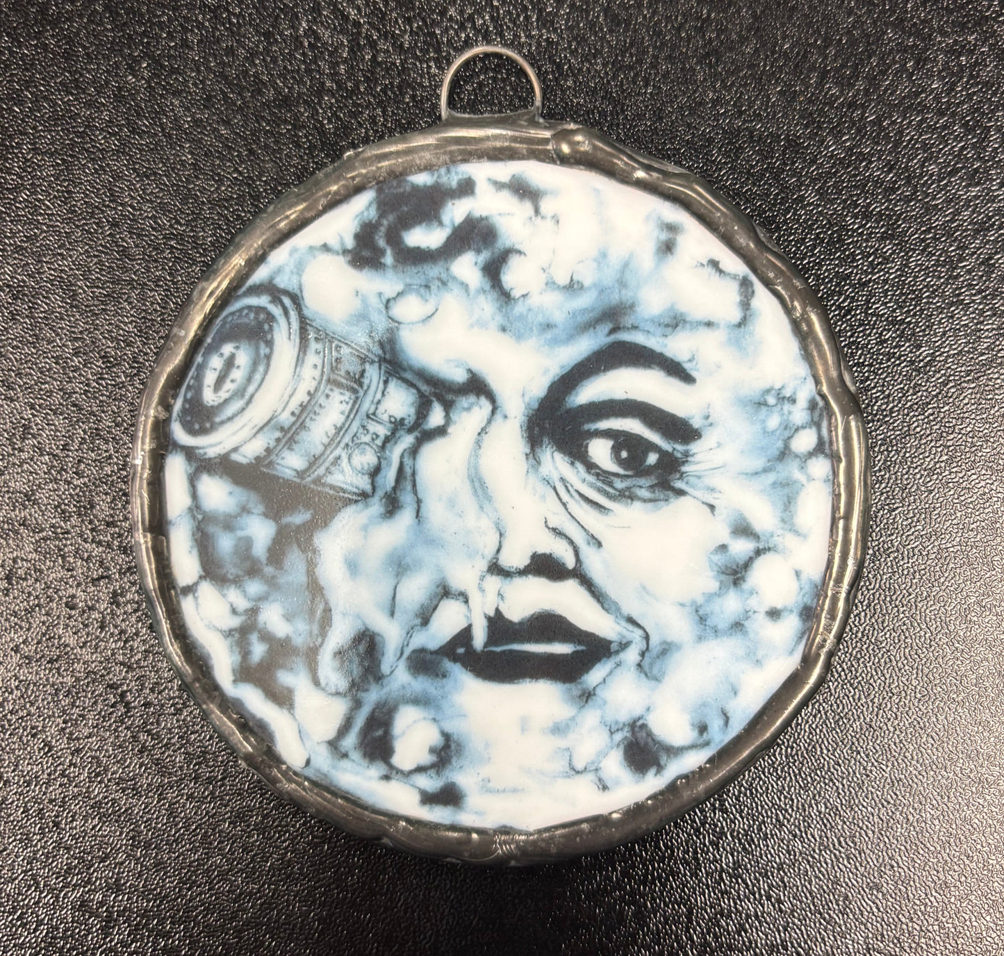 A Trip to the Moon - Glass Art Ornament