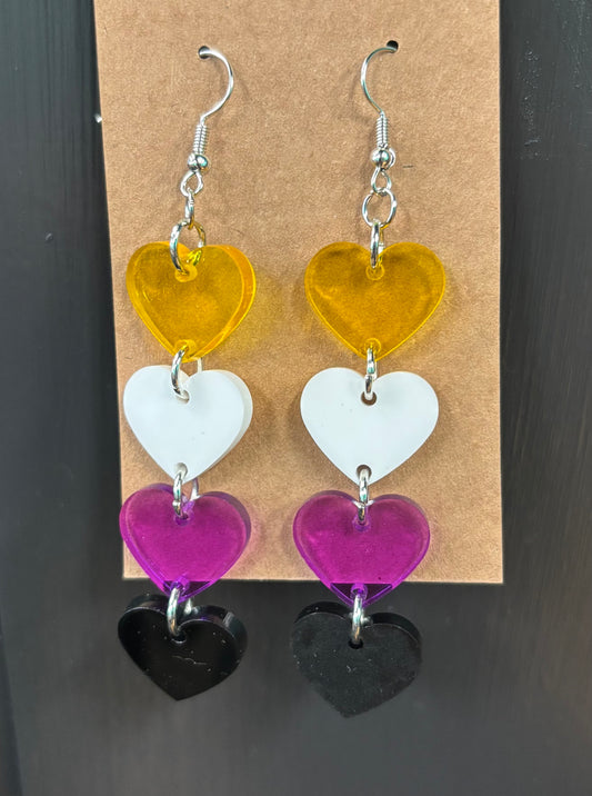 Non Binary Hearts - Earrings