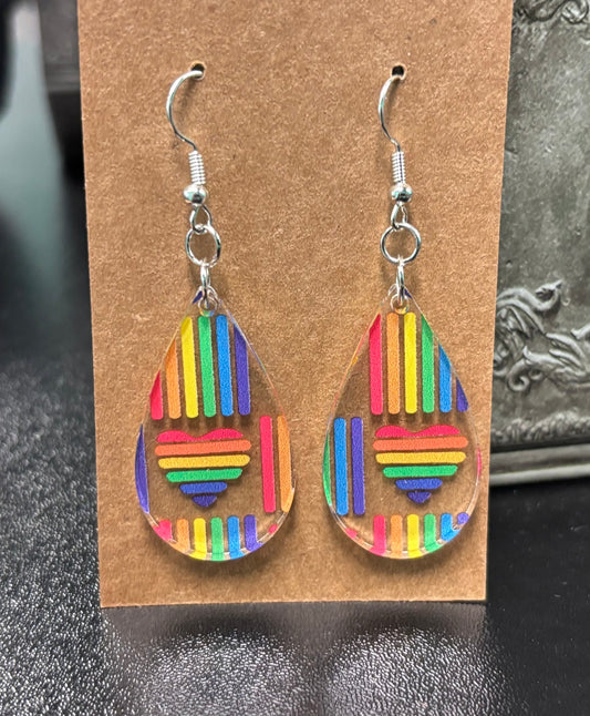 Pride Heart Drop - Earrings