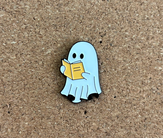 Ghost with Book - Pin