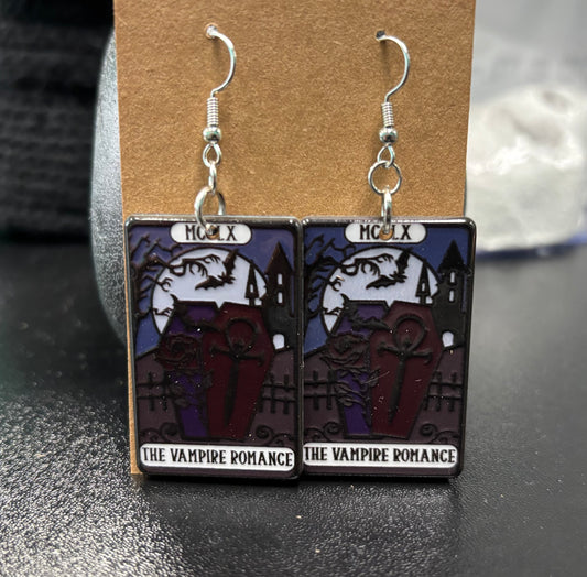 The Vampire Romance Tarot Card - Earring