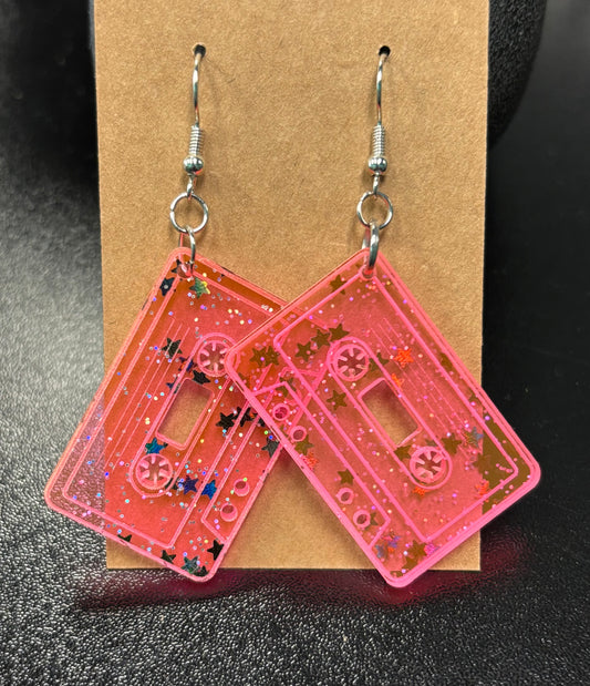 Pink Cassette - Earrings