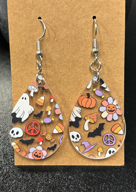 Peace and Halloween - Earrings