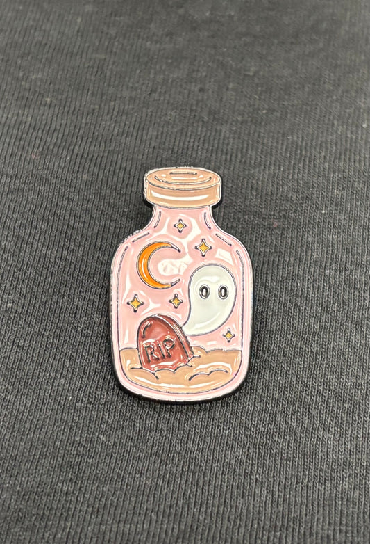 Ghost in a Jar in a Graveyard - Pin