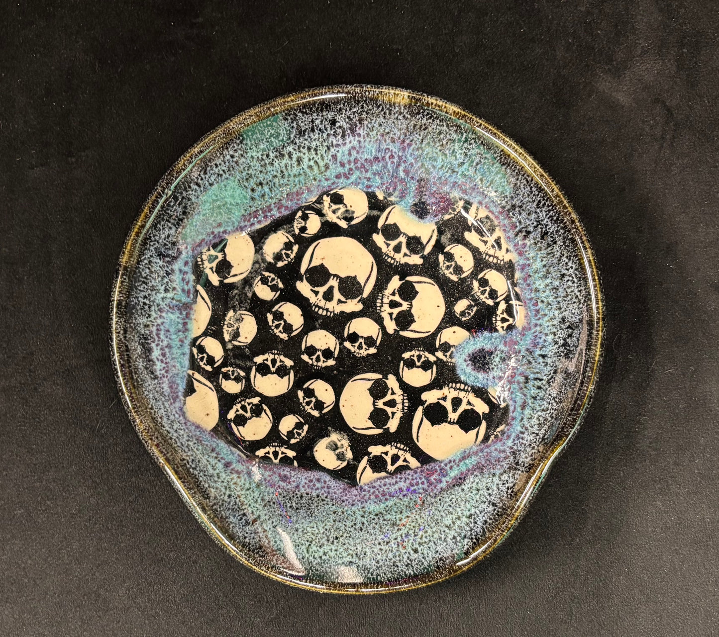 Skull Pattern - Ceramic Spoon Rest