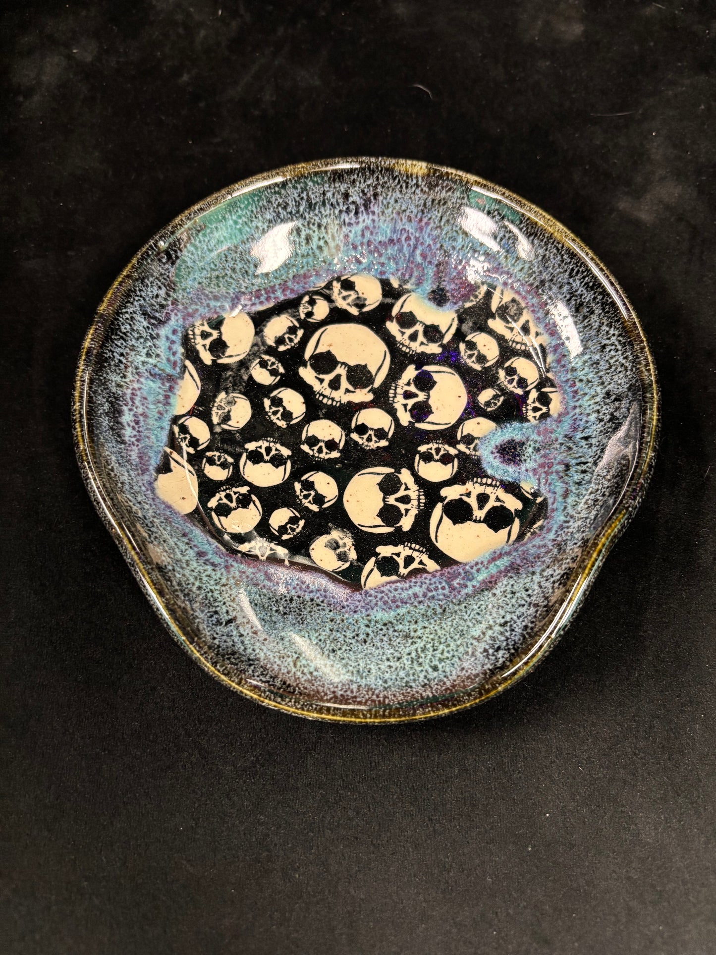Skull Pattern - Ceramic Spoon Rest