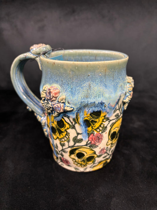 Yellow Skull Pattern - Ceramic Mug