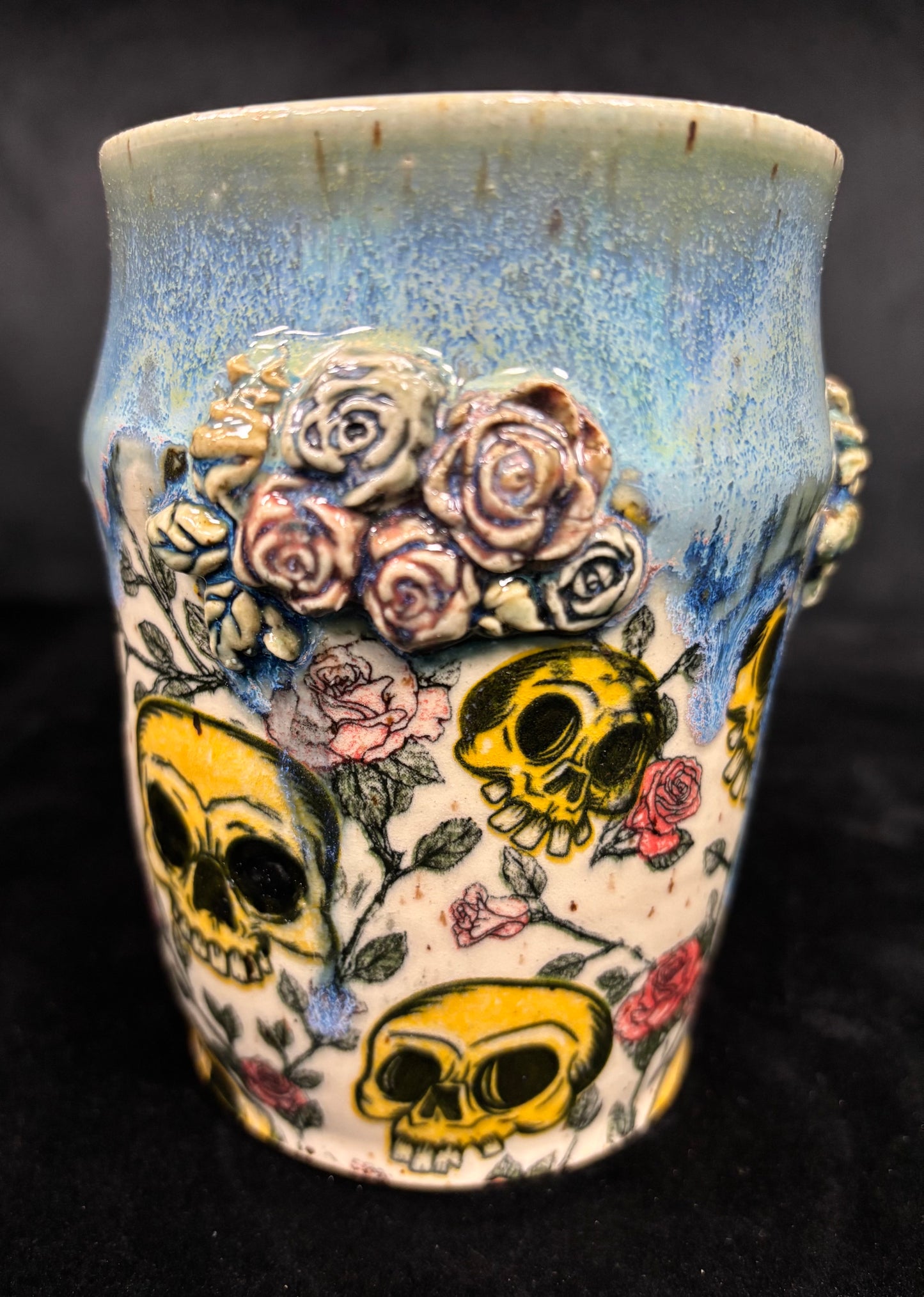 Yellow Skull Pattern - Ceramic Mug