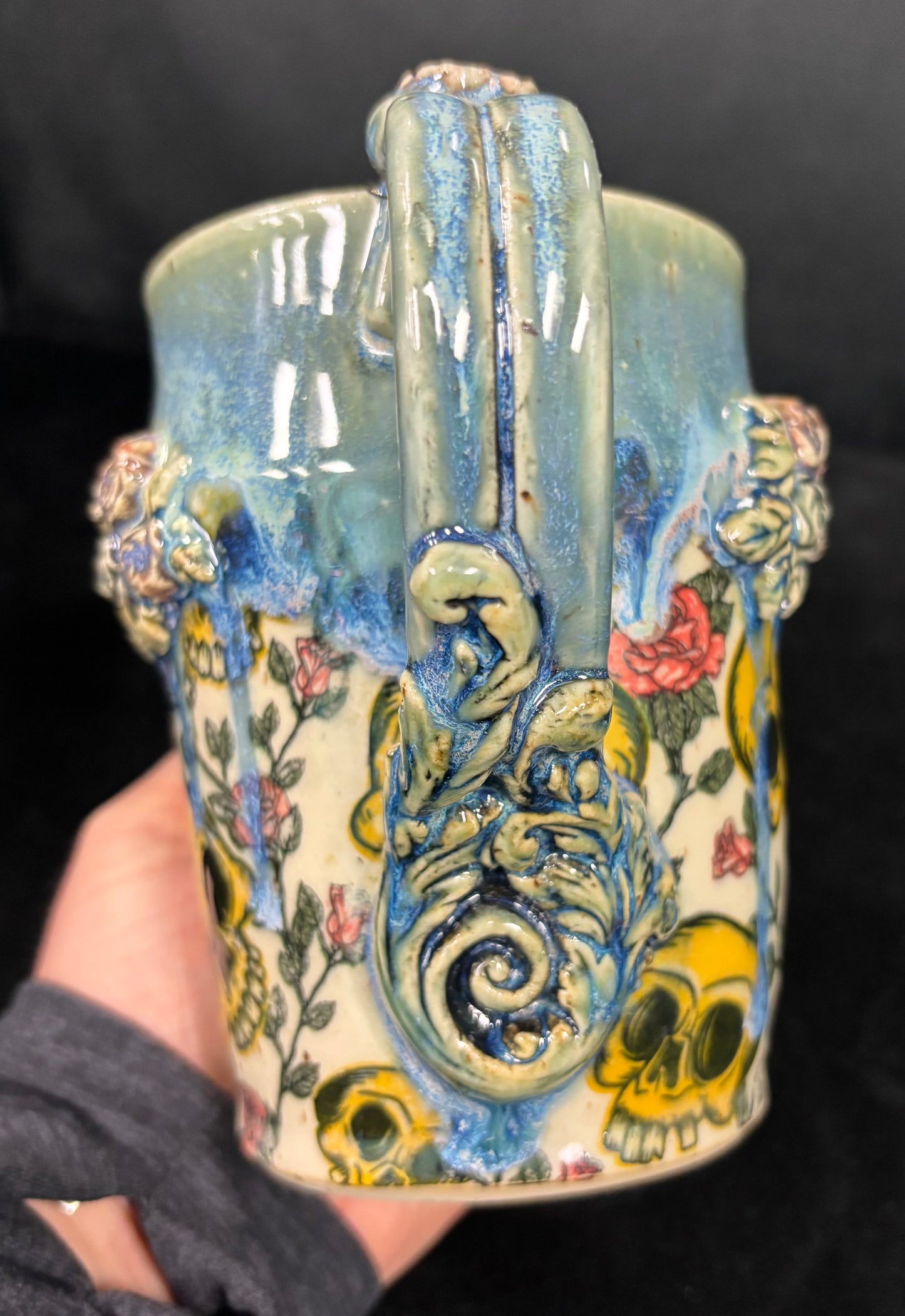 Yellow Skull Pattern - Ceramic Mug