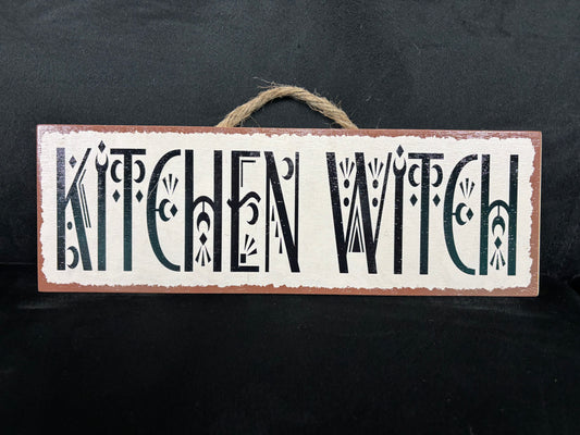 Kitchen Witch - Wood Sign