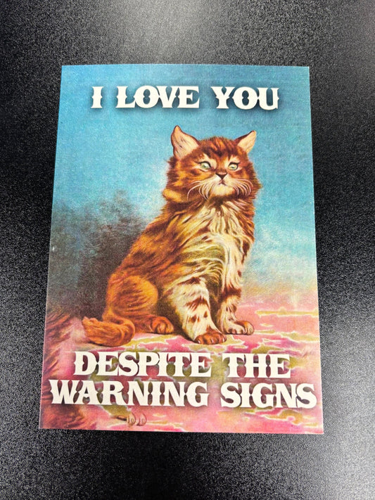 Warning Signs - Greeting Card