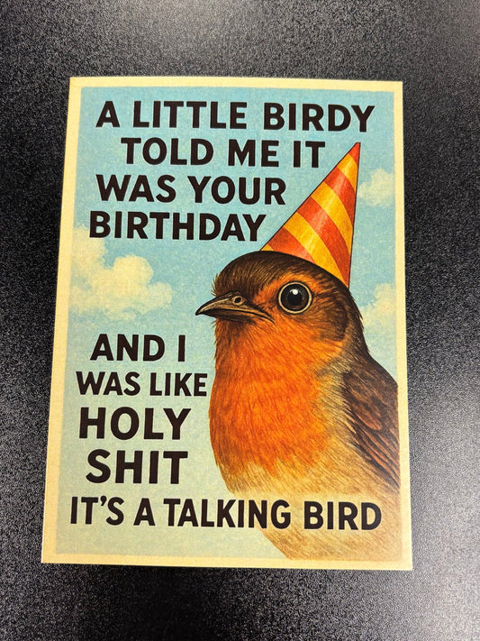 Bird Told Me - Birthday Card