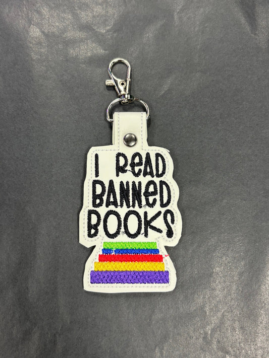 I Read Banned Books - Stitched Keychain