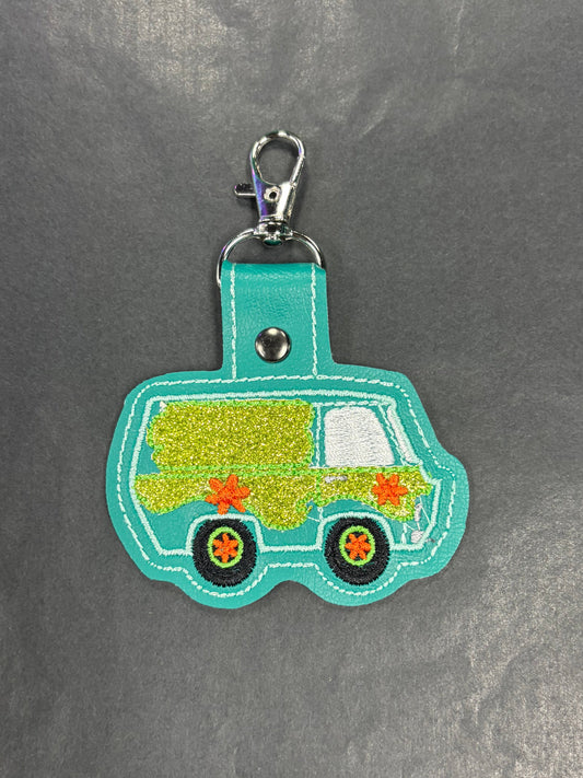 Mystery Machine - Stitched Keychain