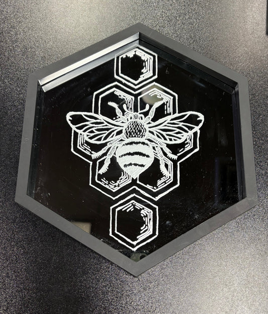 Bee - Etched Mirror