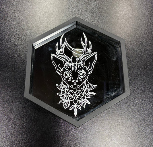 Sphinx Head - Etched Mirror