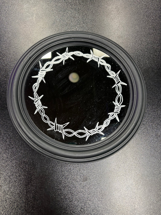 Barbed Wire - Etched Mirror