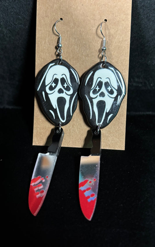 Ghostface Knife - Earrings
