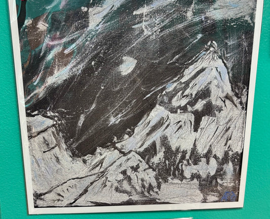 Black and White Mountain - Art Print